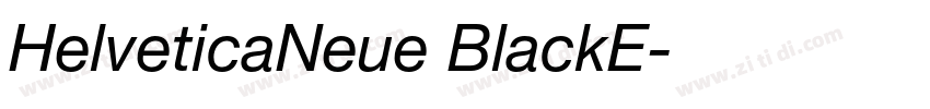 HelveticaNeue BlackE字体转换